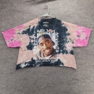Poetic Justice Shirt Womens Large Short Sleeve Tie Dye Cropped